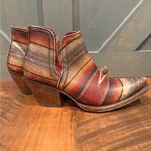 Ariat Multicolor Striped Ankle Boots